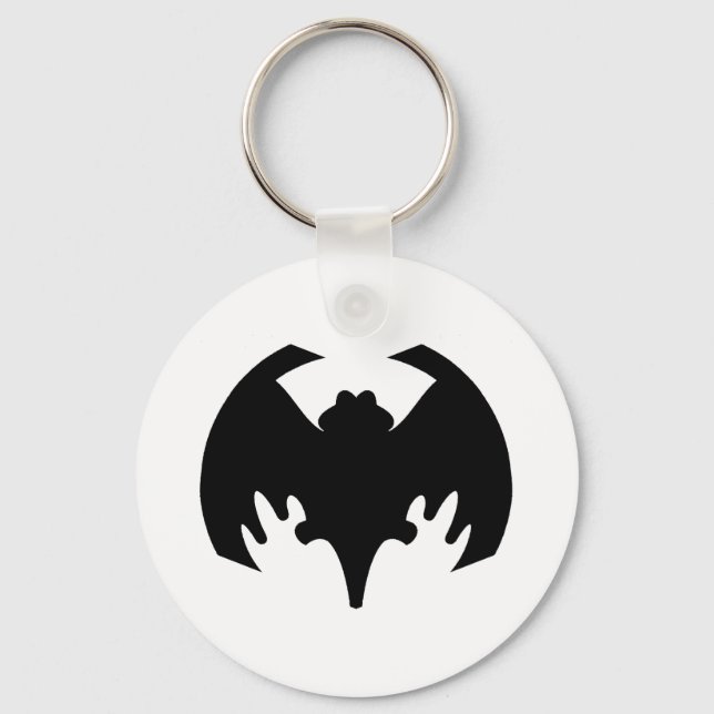 Bat Black The MUSEUM Zazzle Gifts Key Ring (Front)