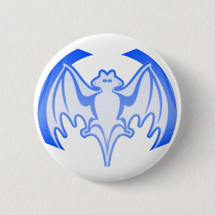 Bat Blue Inv The MUSEUM Zazzle Gifts 6 Cm Round Badge