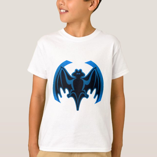 Bat Blue The MUSEUM Zazzle Gifts T-Shirt (Front)
