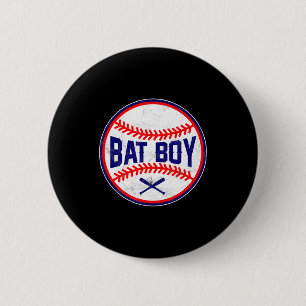 Bat Boy Baseball Positions Team Designer S T Shirt 6 Cm Round Badge