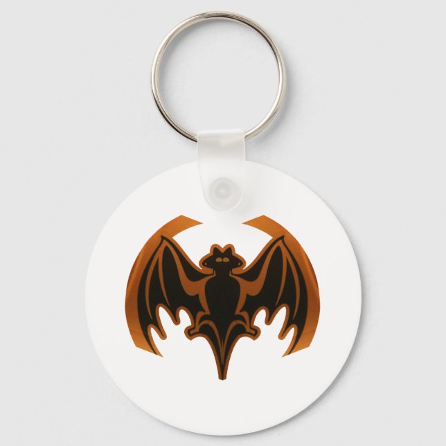 Bat Brown The MUSEUM Zazzle Gifts Key Ring (Front)