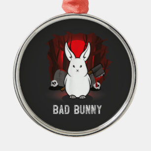 Bat Bunny Metal Ornament
