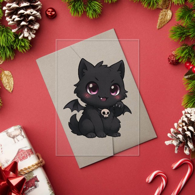 - "Bat Cat Blaze" Acrylic Invitations (Insitu (Holiday))