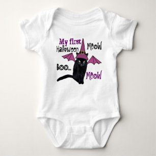 Bat Cat My 1st Halloween Custom Baby Bodysuits