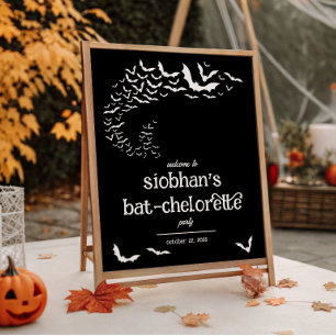Bat-chelorette Halloween Themed Bachelorette Party Poster