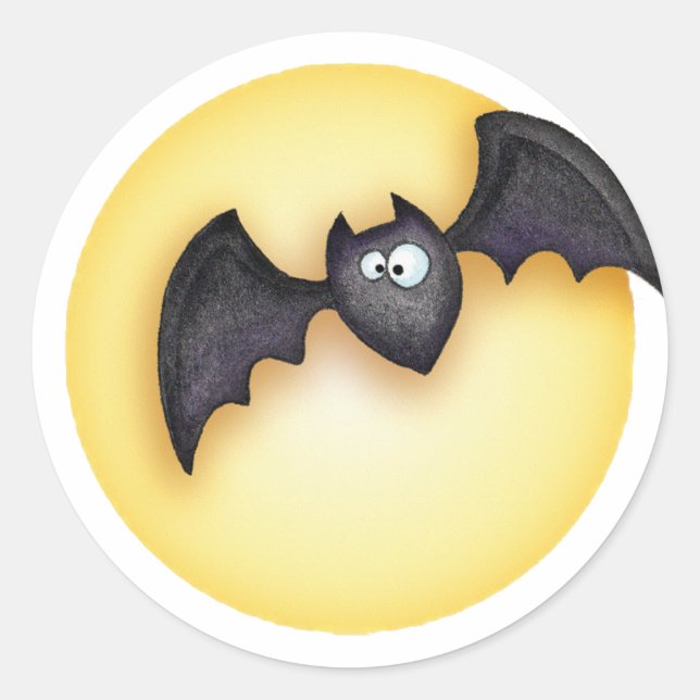 Bat Classic Round Sticker (Front)