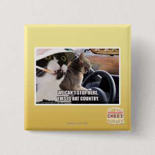 Bat country 15 cm square badge