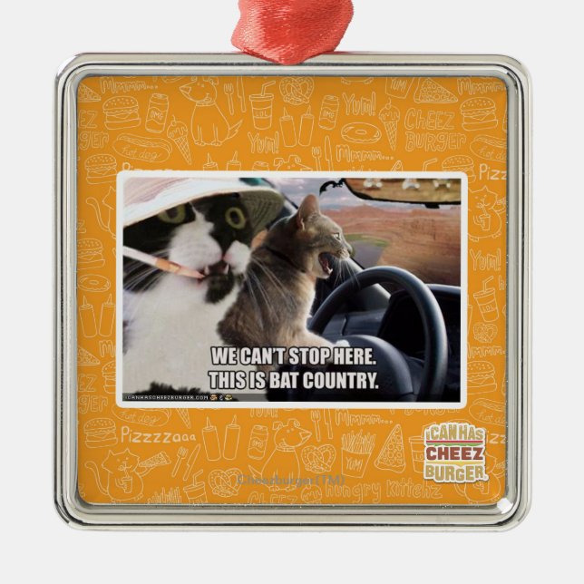 Bat country metal ornament (Front)