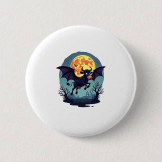 Bat Cow at Midnight 6 Cm Round Badge