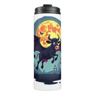 Bat Cow at Midnight Thermal Tumbler