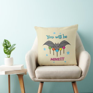 Bat Craving Lollipops - You Will Be Mine Cushion