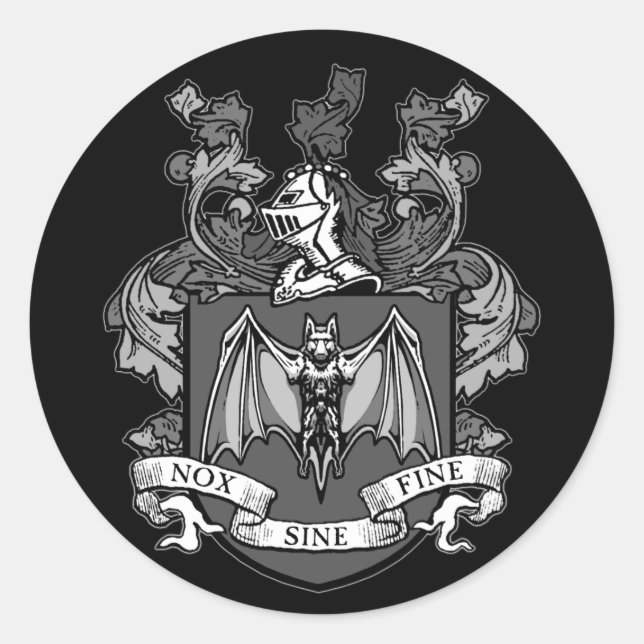 Bat Crest Grey - Sticker (Front)