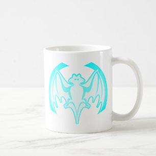 Bat Cyan Inv The MUSEUM Zazzle Gifts Coffee Mug
