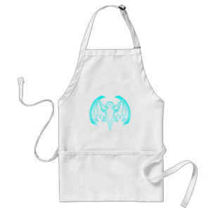 Bat Cyan Inv The MUSEUM Zazzle Gifts Standard Apron