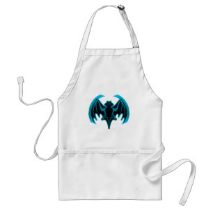 Bat Cyan The MUSEUM Zazzle Gifts Standard Apron