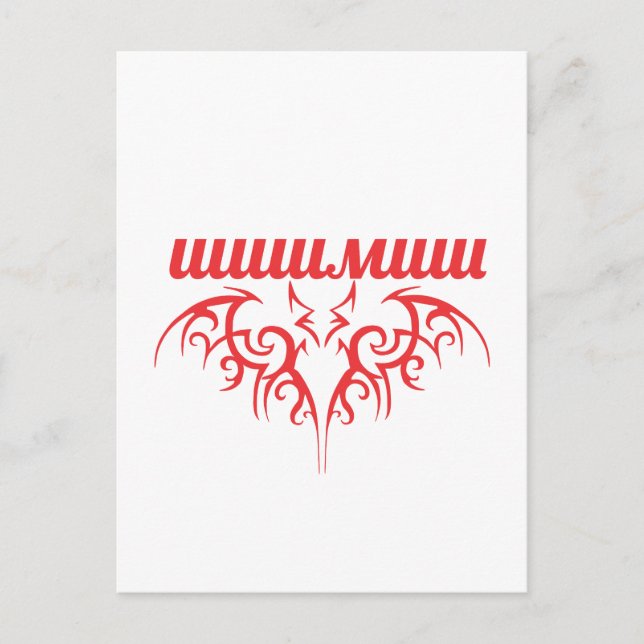 bat cyrillic postcard (Front)