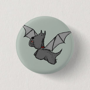 Bat Dog 3 Cm Round Badge