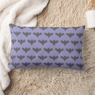 Bat Drawing Halloween Lumbar Cushion