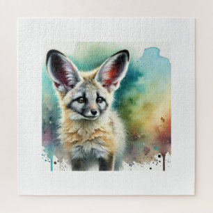 Bat eared fox 060924AREF139 - Watercolor Jigsaw Puzzle