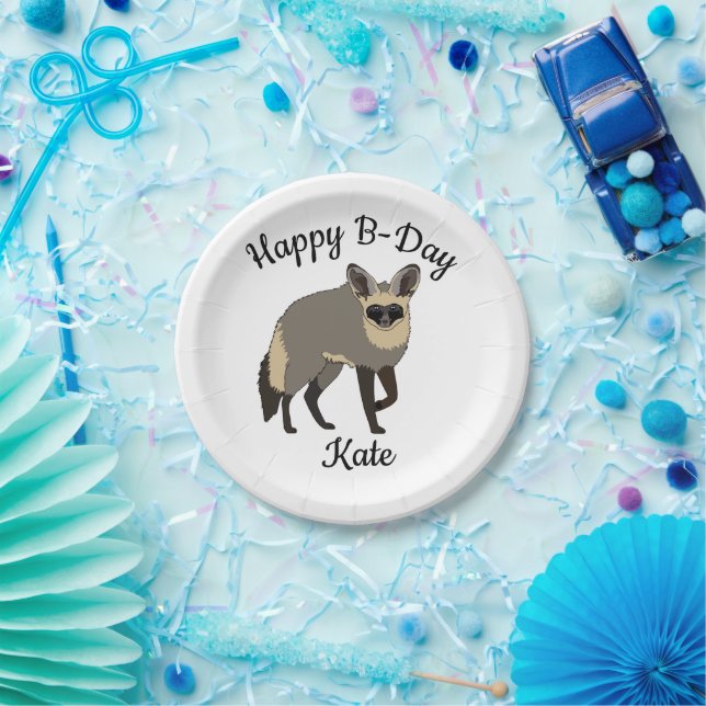 Bat-eared Fox Happy Birthday Paper Plate (Party)