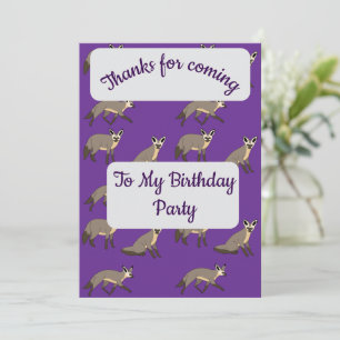Bat Eared Foxes Thank you Card