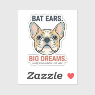 Bat Ears Big Dreams French Bulldog Funny Dog Mum G
