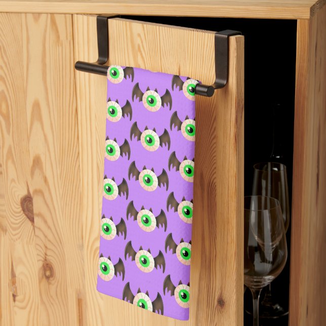 Bat Eyeball Tea Towel (Thirds Fold)