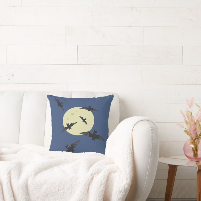 Bat flying in the moon cushion (Couch)