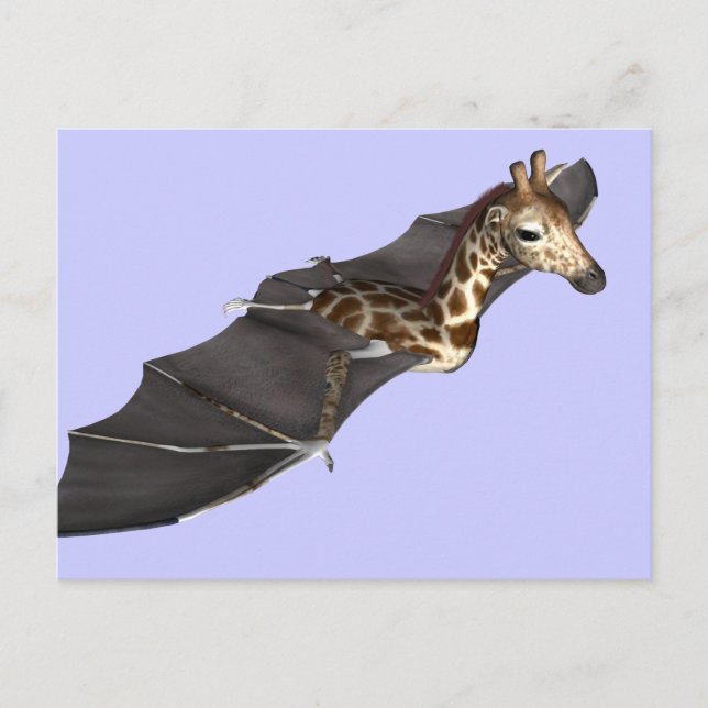 Bat Giraffe Hybrid Postcard (Front)