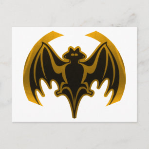Bat Gold The MUSEUM Zazzle Gifts Postcard