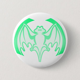 Bat Green Inv The MUSEUM Zazzle Gifts 6 Cm Round Badge