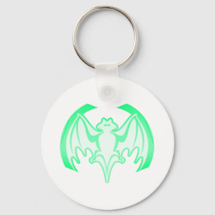 Bat Green Inv The MUSEUM Zazzle Gifts Key Ring