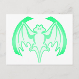 Bat Green Inv The MUSEUM Zazzle Gifts Postcard