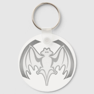 Bat Grey Inv The MUSEUM Zazzle Gifts Key Ring