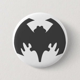 Bat Grey The MUSEUM Zazzle Gifts 6 Cm Round Badge