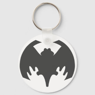 Bat Grey The MUSEUM Zazzle Gifts Key Ring