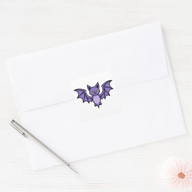Bat - Halloween creature Square Sticker (Envelope)
