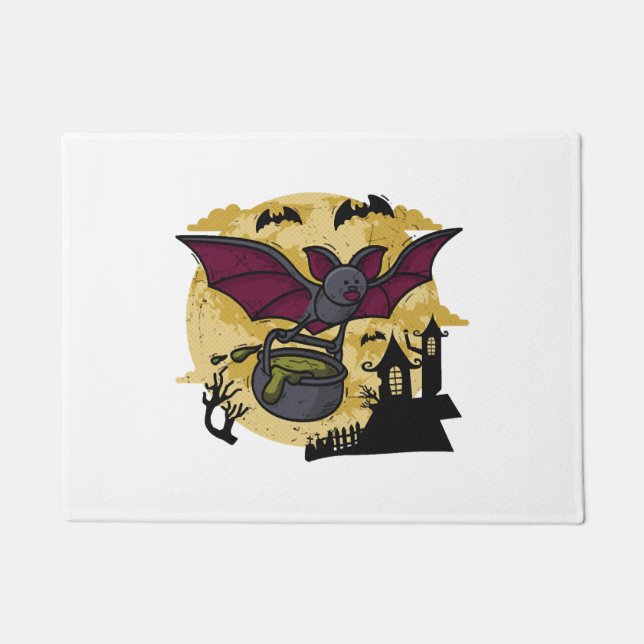 Bat Halloween Doormat (Front)