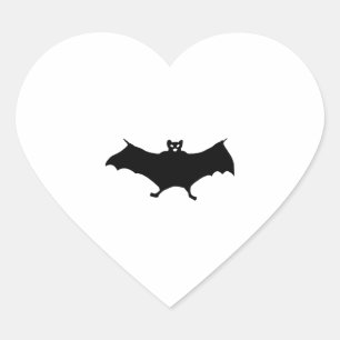 Bat Halloween Heart Sticker