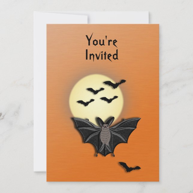 Bat Halloween Invitation (Front)
