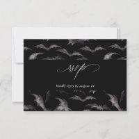Bat Halloween Party w Meal RSVP Black