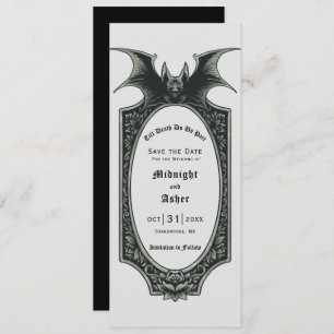 Bat Halloween Till Death Do Us Part Save The Date Invitation