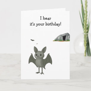 Bat Hearing Birthday Card