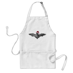 Bat in a Santa Hat Standard Apron