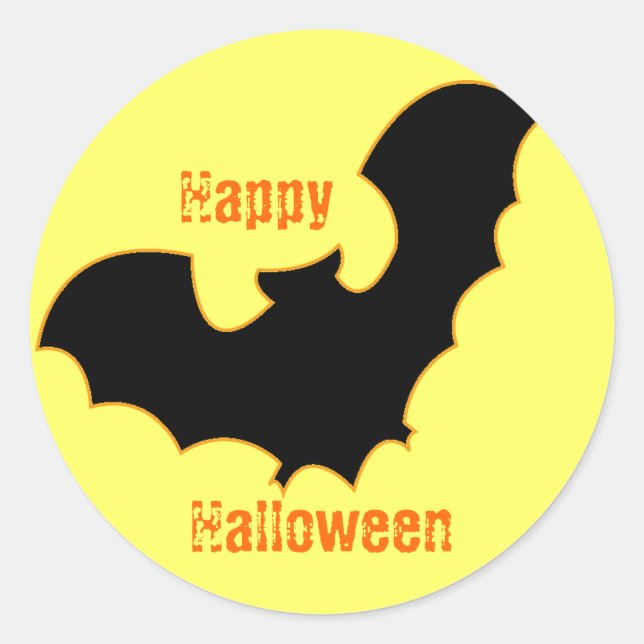 Bat In Moonlight Sticker (Front)