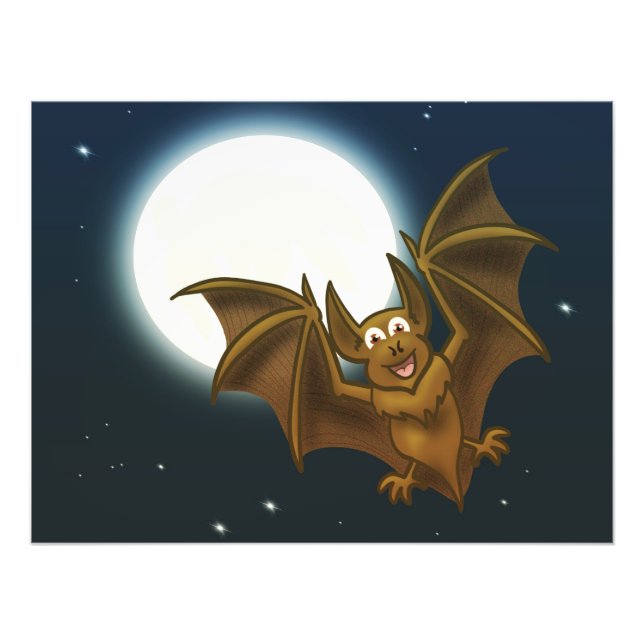 Bat in the Moonlight Photo Print (Front)