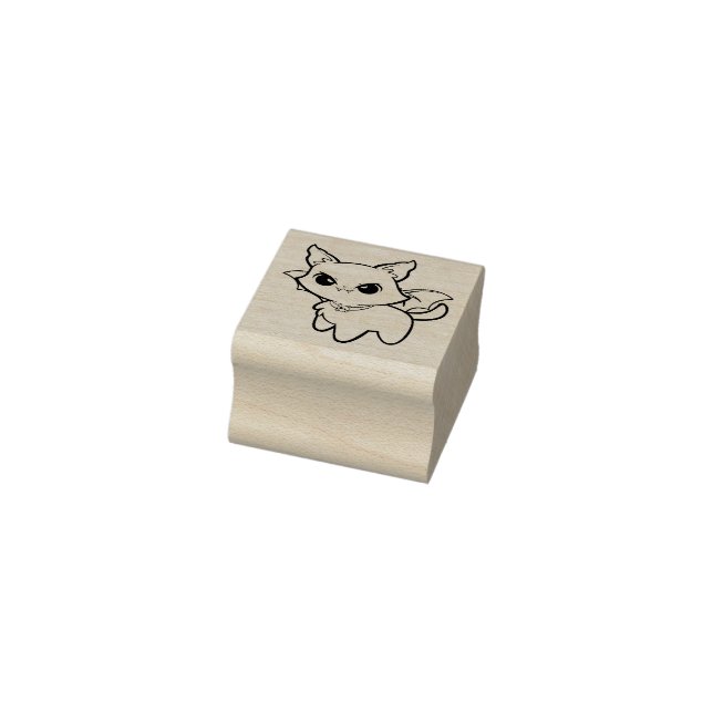 Bat Kitty Rubber Stamp (Stamp)
