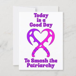 Bat’leth Heart - Smash the Patriarchy Postcard