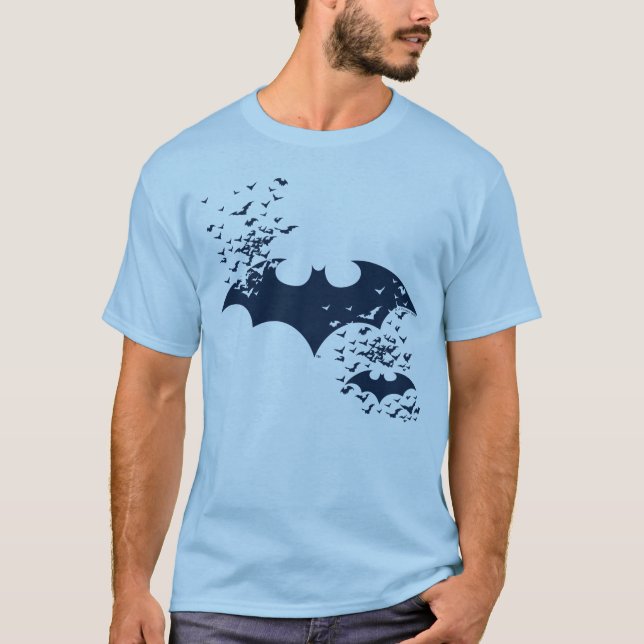 Bat Logo Bursting Into Bats T-Shirt (Front)