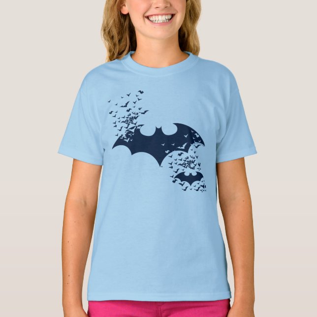 Bat Logo Bursting Into Bats T-Shirt (Front)